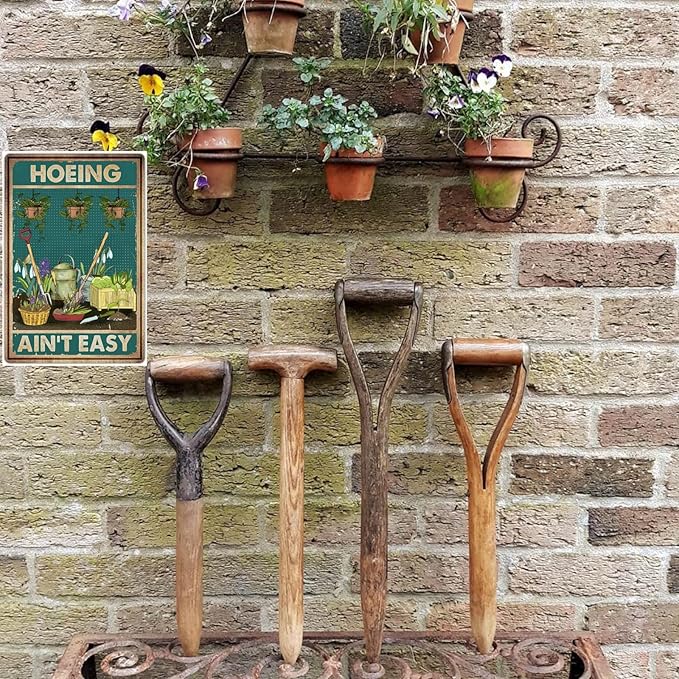 Funny Garden Signs,Garden Decor for Outside Metal Tin Signs,Gardening Gifts for Plant Lovers Gardener Women(8 X 12 Inch)