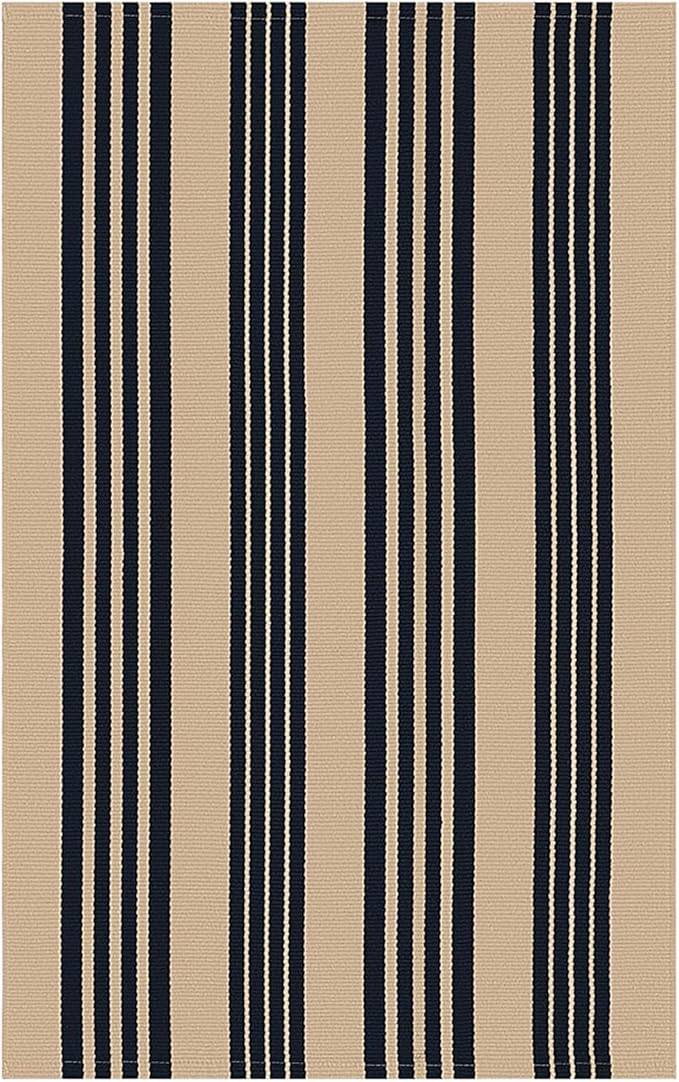 IOHOUZE Black and Tan Striped Rug 2'x3' Front Door Rugs Outdoor, Small Washable Area Rug for Front Porch, Spring Summer Welcome Mats Outdoor Indoor, Doormat for Entryway Porch Entrance
