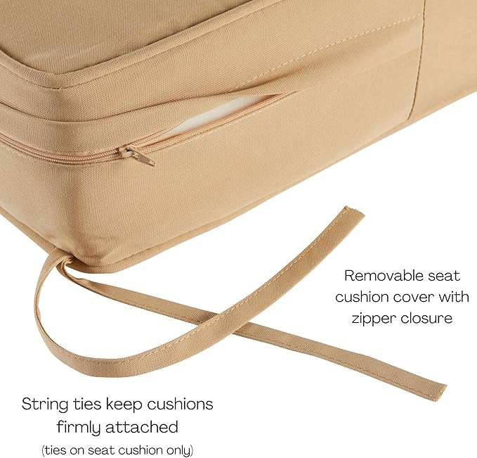Greendale Home Fashions Outdoor Reversible 2-Piece Deep Seat Cushion Set, Sanddollar