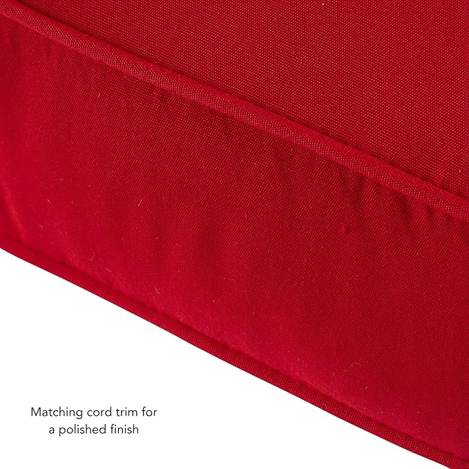 Greendale Home Fashions Outdoor 2-Piece Sunbrella Premium Deep Seat Cushion Set, Canvas Jockey Red