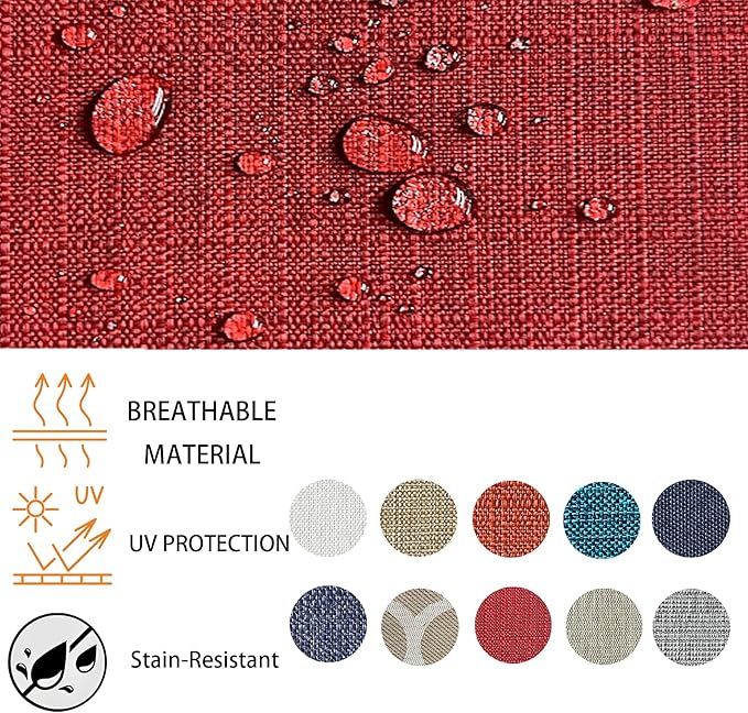 Goodgoods 24 x 28 Outdoor Patio Deep Seat Cushions 2-Pack, 1000+ Hours Fade-Resistant & Water-Resistant Outdoor Furniture Chair Cushions with 30D High-Resilience Foam for Sofa Chair, Chili