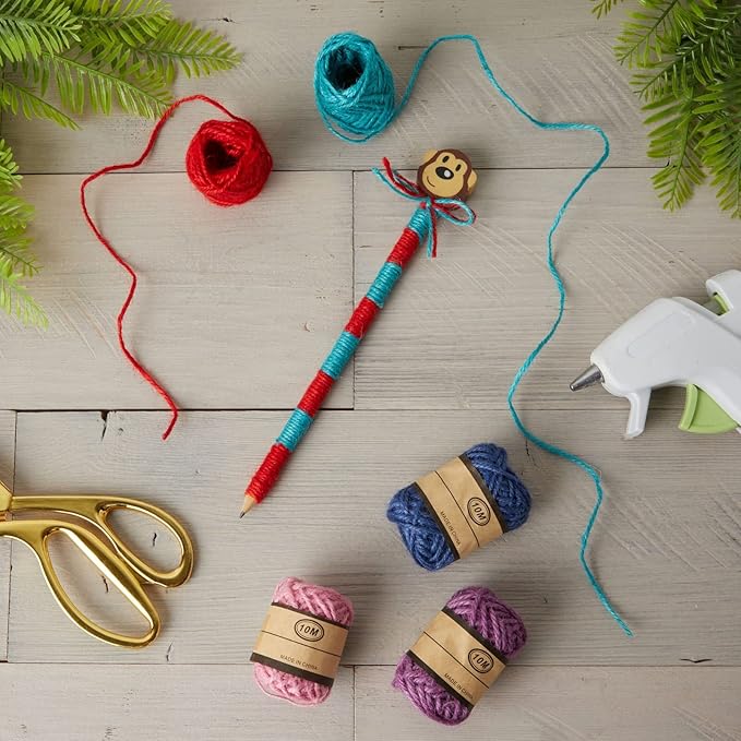 24 Rolls Colored Twine String for Crafts, 2mm Macrame Cord for Gift Wrapping - 12 Colors Twine for Crafts and Macrame Supplies (11 Yards Each, 264 Yards Total)