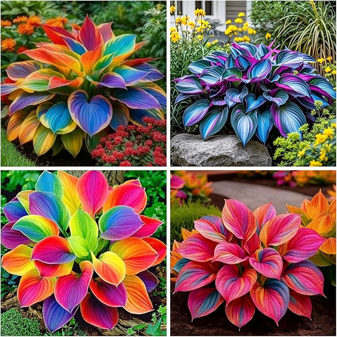 220+ Mixed Color Hosta Seeds for Planting - Hostas Seeds Rare Perennial, Flower Seed Beauties Easy to Grow Low Maintenance Heart Shaped Leaves Heart Hosta Plants for Outdoors Garden