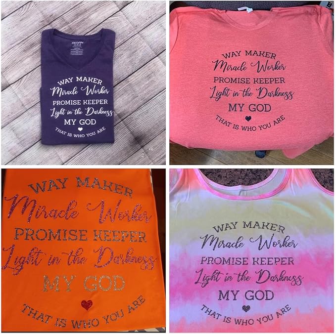 JAJADO Reusable Self Adhesive Silk Screen Stencils Miracle Worker Bible Verse Chalk Paste Stencils Waymaker Christian Screen Printing T-Shirt Stencils for Painting on Wood, Clothing, DIY Home Decor