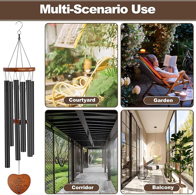 Memorial Gifts for Loss of Mother,Windchimes in Memory of a Loved One Sympathy Gifts for Loss of Mom Memorial Wind Chimes for Loss of Mother Remembrance Bereavement Condolence Gifts