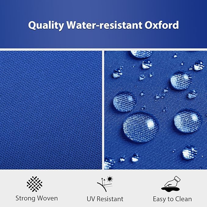 Outdoor Chair Cushions Set of 4, 18.5 x 16 Inch Patio Chair Cushions for Outdoor Furniture, Water Resistant, Non-Slip Ties(Royal Blue)
