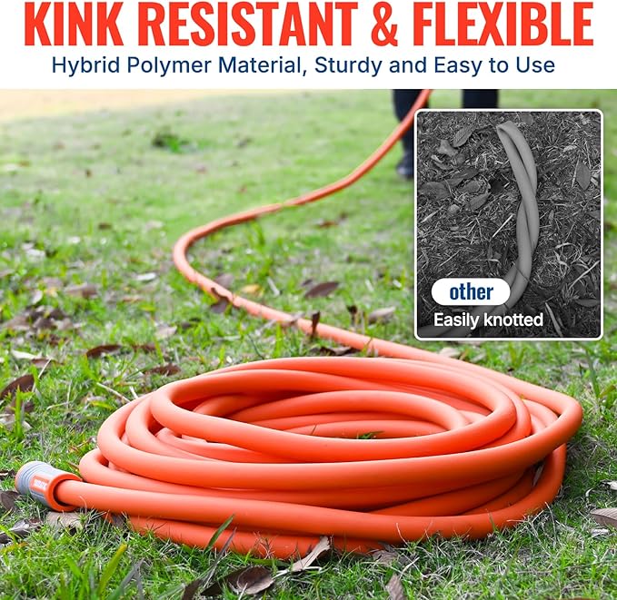YAMATIC Heavy Duty Short Garden Hose 5/8 in x 3 ft with Swivel Fitting, Super Flexible Leader hose,All-weather, Lightweight, Burst 600 PSI