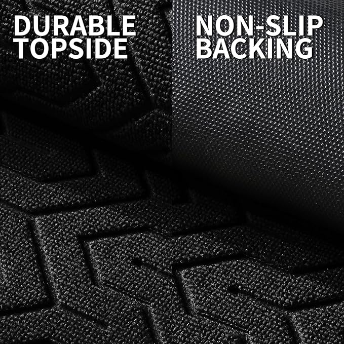 Yimobra Large Door Mat Outside Entrance 47x32, Waterproof Heavy Duty Outdoor Mats for Front Door, Non Slip Rubber Entry Mat for Garage Patio Indoor, Easy Clean, Black