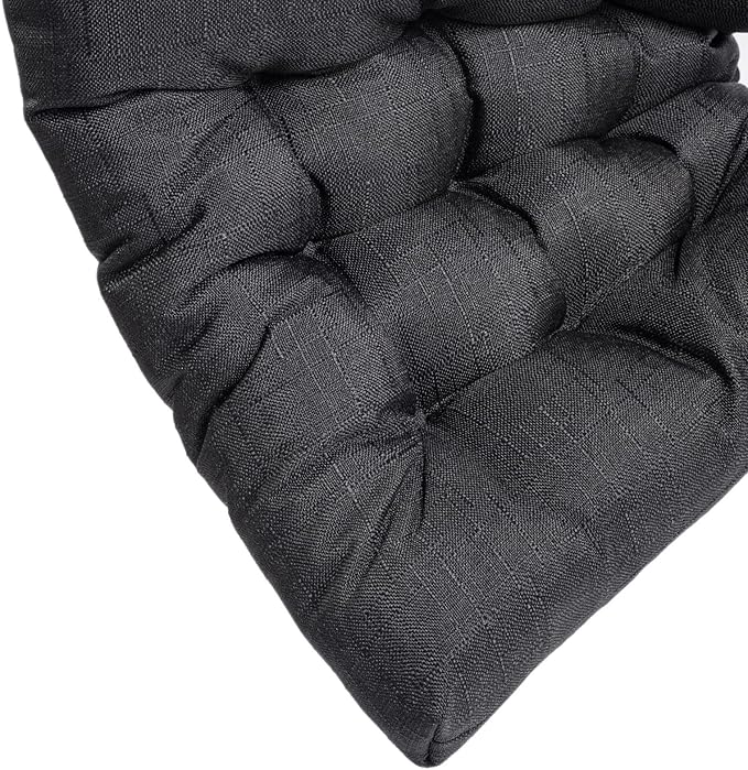 SQUARE MOON 4 Pack Chair Cushions, Seat Cushions, Chair Pads, Chair Mat for Indoor, Outdoor Dining Chair, Kitchen Chairs, Dining Room Chairs (16" × 16" × 4 Pack, Black)