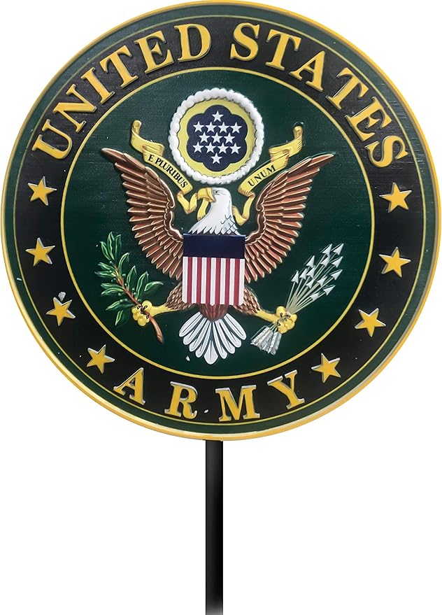 Spoontiques - Army Garden Stake - Garden Décor - Decorative Stake for Lawn and Yard - Multicolored