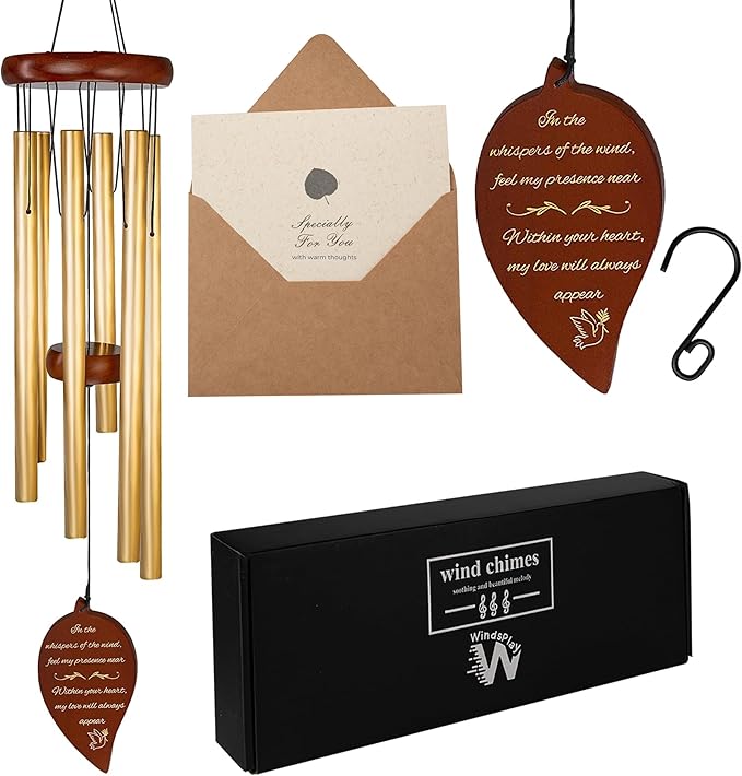 Best Memorial Wind Chimes for Outside - 32.5" Sympathy Wind Chimes Memorial Gifts for Loss of Loved One - in Remembrance Gifts - Best Bereavement Gift Idea for Loss of Loved One - Unique Funeral Gift