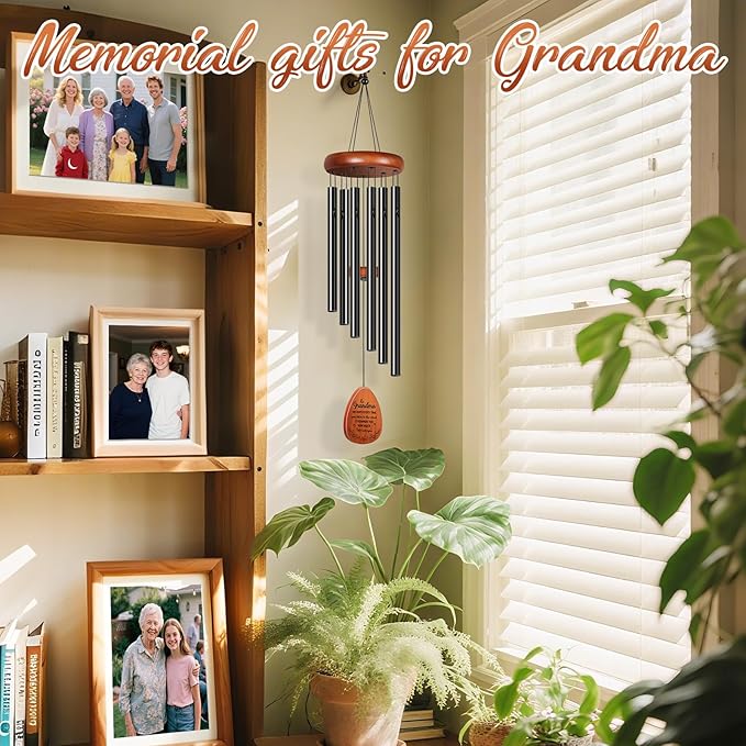 Gifts for Grandma Women, Wind Chimes for Outside 26" Inches, Winzwon Memorial Sympathy Wind Chimes, Garden Patio Balcony Yard Decor, House Warming Gifts for New Home