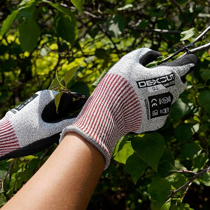 CYRUS Nitrile Gardening Gloves for Women＆Men, Thorn-Proof Garden Gloves,Work for Yard Garden, Weeding, Digging, Pruning