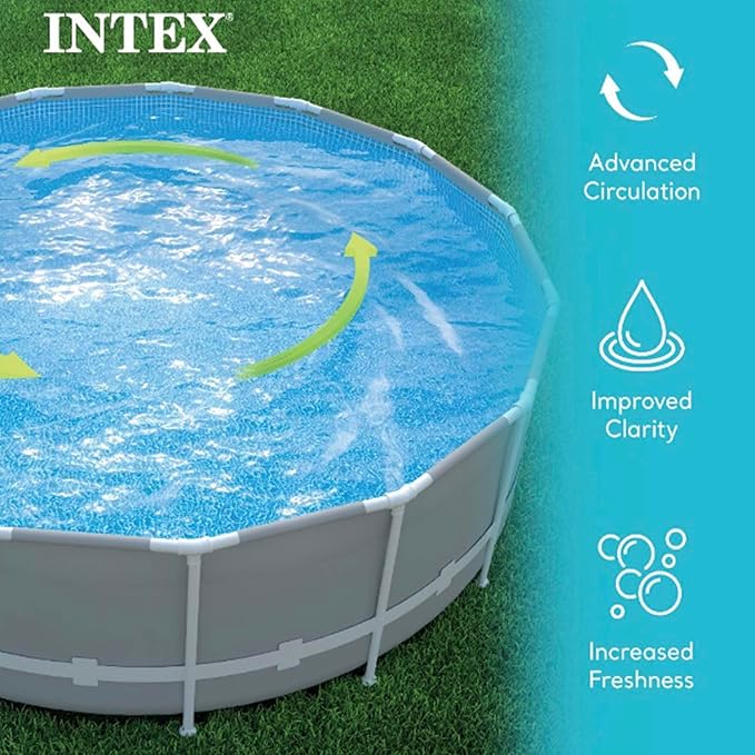 Intex 26651EG Krystal Clear 3000 GPH Sand Filter Pump for Above Ground Pools Bundled with OptiFlow 3 Pack Premium Pure Silica Filter Sand, 50 lb Bags