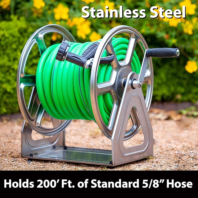 Liberty Garden Products 709-S2 Hose Reel, Stainless Steel