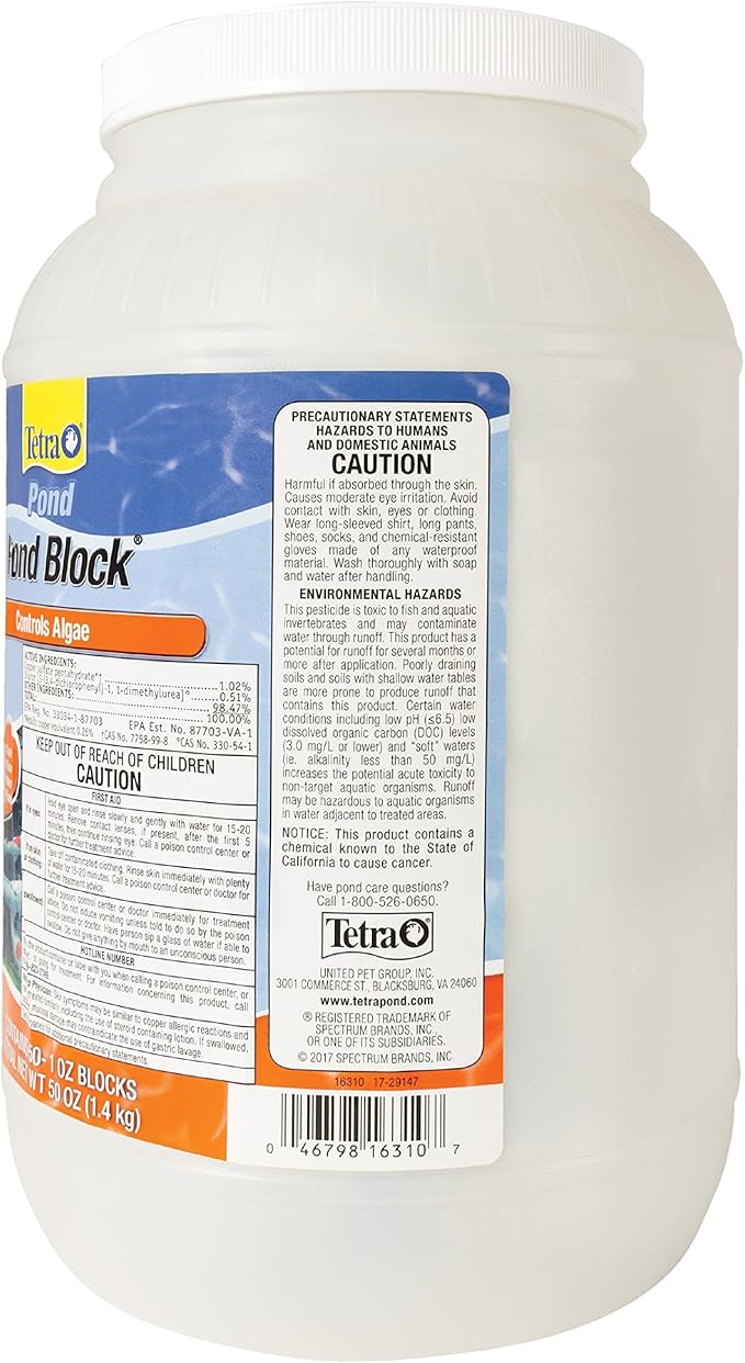 TetraPond Pond Block, 50 Count, Helps Control Algae Growth in Ornamental Fish Ponds