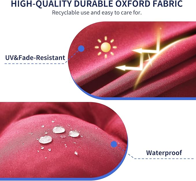 Outdoor Bench Cushion, 59x18x5 Inch, Waterproof Bench Cushion for Outdoor/Indoor Furniture, Tufted Patio Bench Seat Cushion, Fade Resistant Outdoor Cushions for Porch Swing Couch, Burgundy