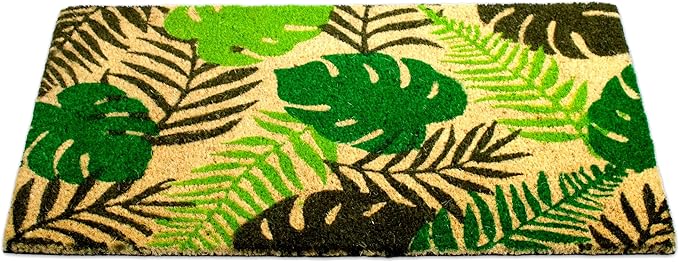 Coir Door mats Outdoor, Door mat Outside Entrance, Welcome mat Indoor, Doormat Outdoor, Funny Door mats Outside, Coir Doormat 16"x27.5" (Tropical)