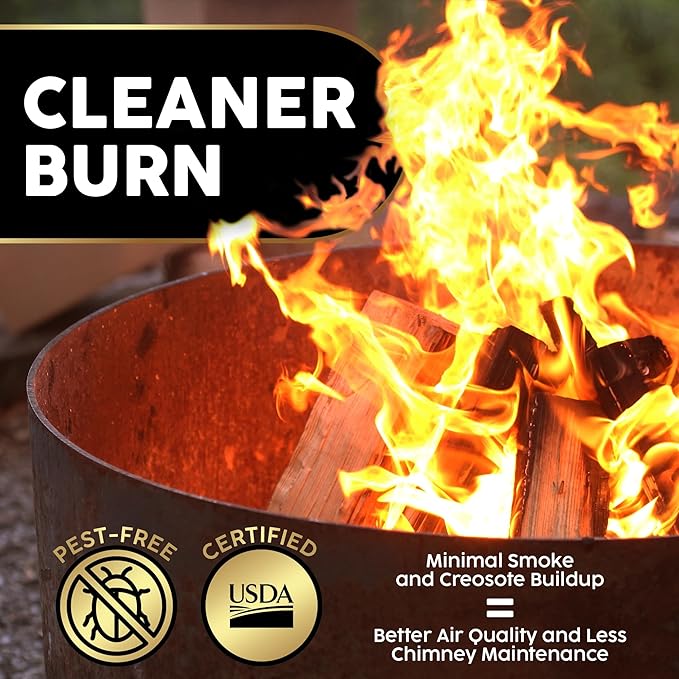 Kiln-Dried PA Mixed Blend – 16” Splits (Approx. 38 lb) – Smoking Wood for Cooking, Wood-Fired Ovens & Campfires – Easy Light, Low Smoke, USA-Sourced