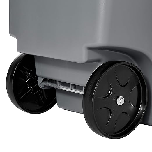 Rubbermaid Commercial Products BRUTE Rollout Plastic Trash/Garbage Can/Bin with Wheels 65 Gal for Restaurants/Hospitals/Offices/Back of House/Warehouses/Home