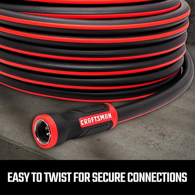 Craftsman Heavy Duty Professional Grade Garden Hose,50 Feet x 5/8 Inch,(Pack of 4)