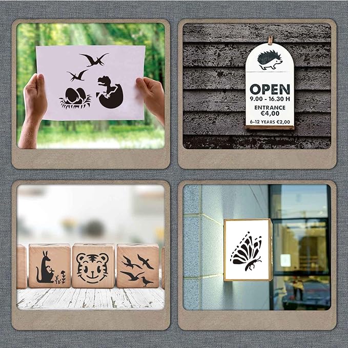 64 Pieces Stencils for Painting, Small Reusable Animal Stencil, Art Craft Template for Painting on Wood, Wall, Fabric, Rock, Chalkboard, Sign, DIY Art Scrapbook Projects(Animal)