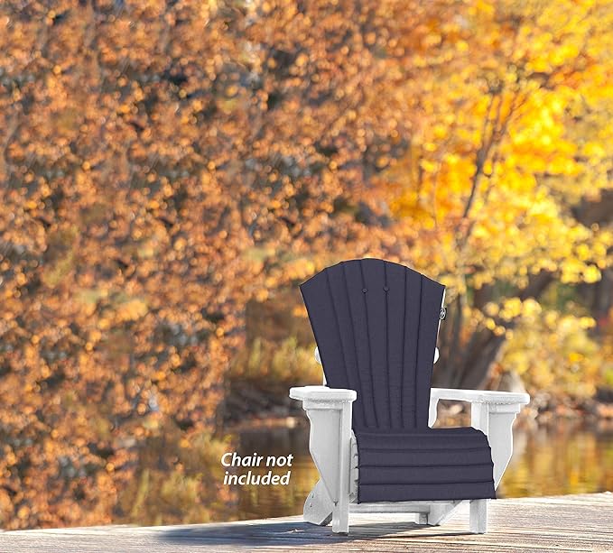 Outdoor All-Weather Patio Chair seat Cushion , Quick Drying Olefin Fabric - Adirondack Chair Cushion for Your Chair-Chair not Included (Night Sky Navy)