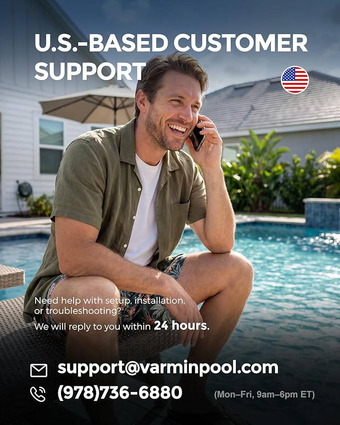 Electric Pool Heat Pump, 30,000 BTU Pool Heater, 8000 Gallons, WiFi Control, Titanium Heat Exchanger, Smart Inverter, for Above Ground and Inground Pools, 120V