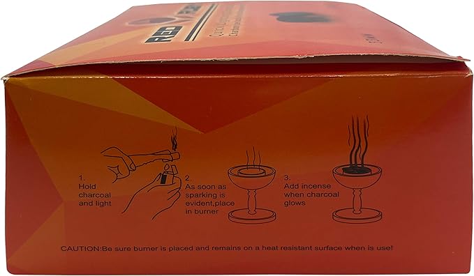 Coal Disks for Incense - Pack of 100 Coal Briquettes - 10 Rolls of 10 Tablets - Quicklighting - Slow Burning