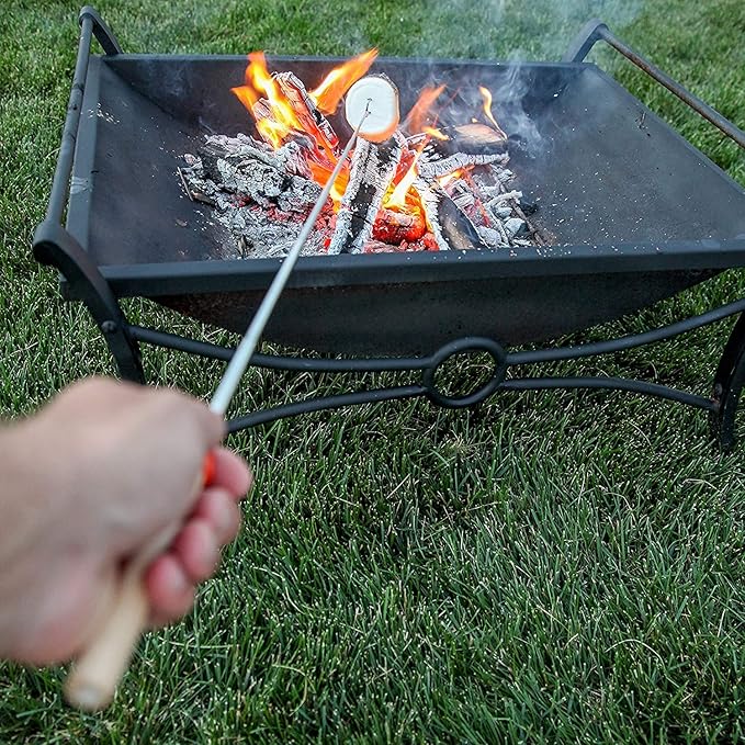 MalloMe Smores Sticks for Fire Pit - Accessories for Campfire Marshmallow Roasting Sticks Smores Kit Outdoor - Smore Skewers Hot Dog Fork For Outside, Camping Essentials Bonfire Gear Long 32" 5 Pack