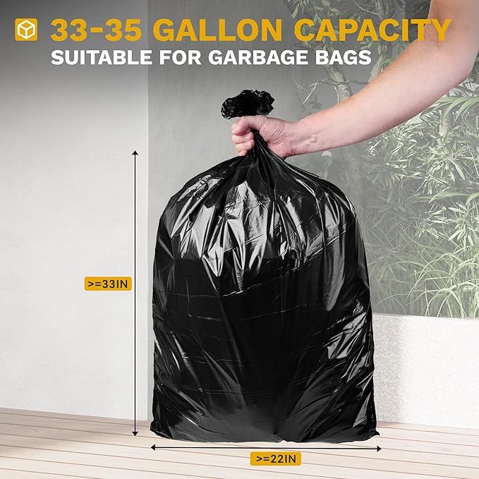 DWVO 38 Gallon Outdoor Trash Can with Lid & Drip Tray, Waterproof Hideaway Garbage Bin, Waste Container for Patio, Backyard, Deck, Garden, Easy Assembly & Clean (Taupe)