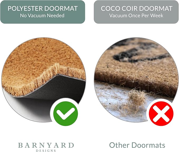 Barnyard Designs Doormat Welcome Mat for Outdoors, Large Front Door Entrance Mat, Brown (Home Sweet Home, 30x17)