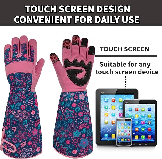 Long Gardening Garden Gloves,Thorn-proof&Puncture Resistance Rose Cactus Gauntlet Glove for Gardener,Gifts