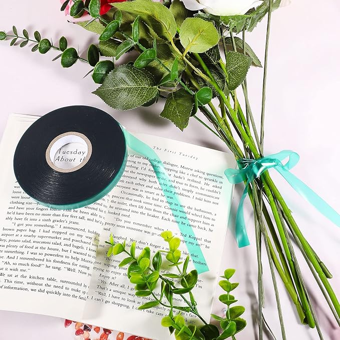 Prudiut 300 Ft ×2 Rolls (600 Ft) Plant Tape, 1/2" Stretch Garden Tape Sturdy Plant Ribbon Nursery Tree Tape Support for Indoor Outdoor Patio Plant, Tree, Vegetables, Branches