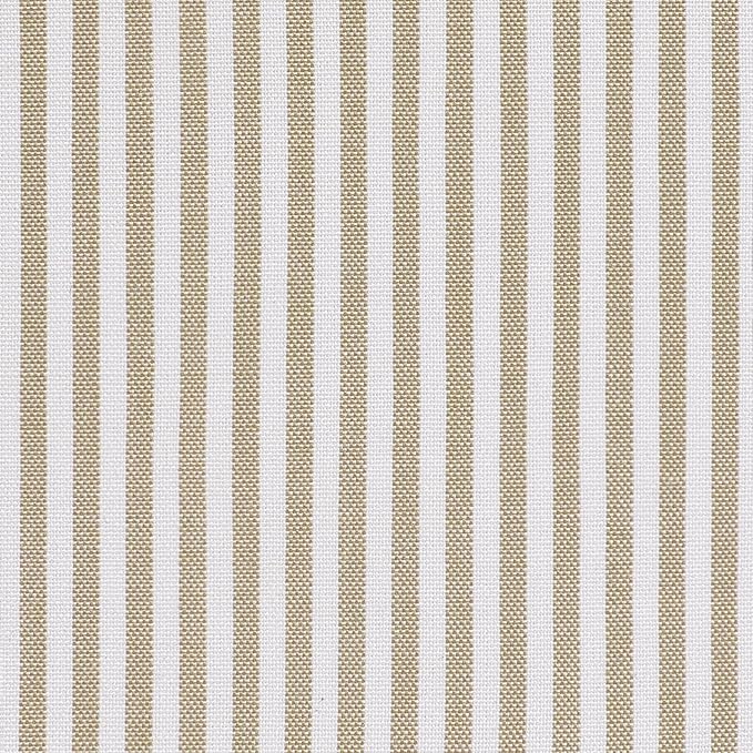 AAAAAcessories D-Shaped Chair Cushions, 2" Thick Dining Chair Pads with Ties and Removable, Machine-Washable Cover, 17" x 16", Set of 2, Natural Sand Pinstripe