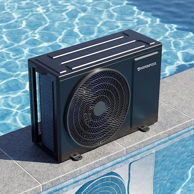 27000 BTU Pool Heat Pump for 7000 Gals Above and Inground Swimming Pool, Smart WiFi Control Electric Pool Heater, Titanium Spiral Heat Exchanger, 120V, Energy Efficient