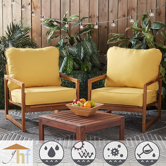 Greendale Home Fashions Outdoor Reversible 2-Piece Deep Seat Cushion Set, Sunburst