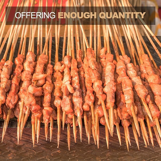 Suclain 500 Pcs Marshmallow Roasting Sticks 17.5" Long 5mm Thick, Smores Sticks Bamboo Skewers BBQ Grilling Barbecue Roasting Camping for Outdoor Fire Pits Campfires