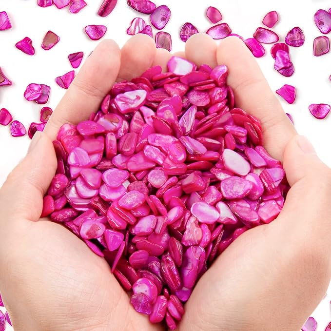 QICQDRAM Crushed Shells for Crafts About 2LB (900g/31.74oz) Small Natural Crushed Shells Bulk for Crafts DIY Beaching Wedding Decoration Vase Fillers