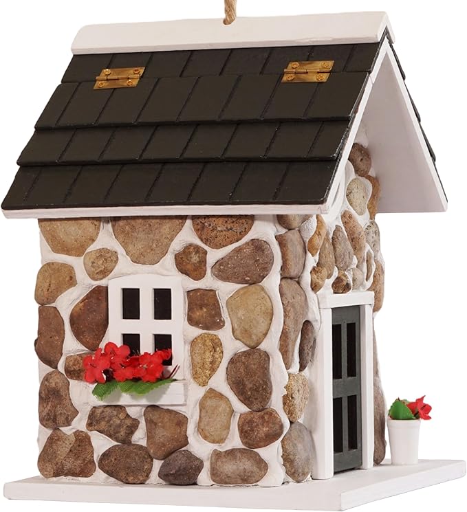 MIXUMON Bird Houses for Outside, Outdoor Bird House for Bird Families Bluebird Sparrow Finch Cardinals Hanging Birdhouse for Garden.