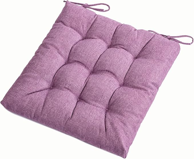 SQUARE MOON 4 Pack Chair Cushions, Seat Cushions, Chair Pads, Chair Mat for Indoor, Outdoor Dining Chair, Kitchen Chairs, Dining Room Chairs (16" × 16" × 4 Pack, Lavender)