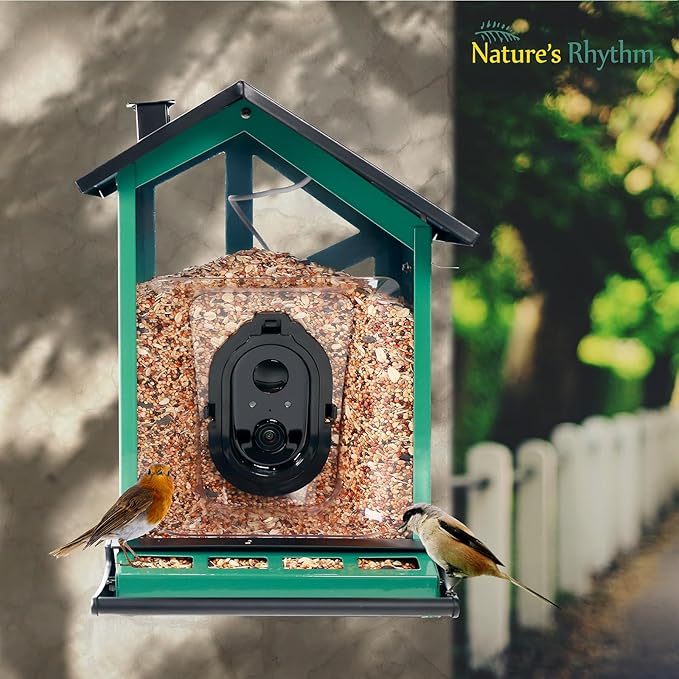 Bird Feeder Squirrel-Proof Bird Feeder with Camera Watch The Birds Feed