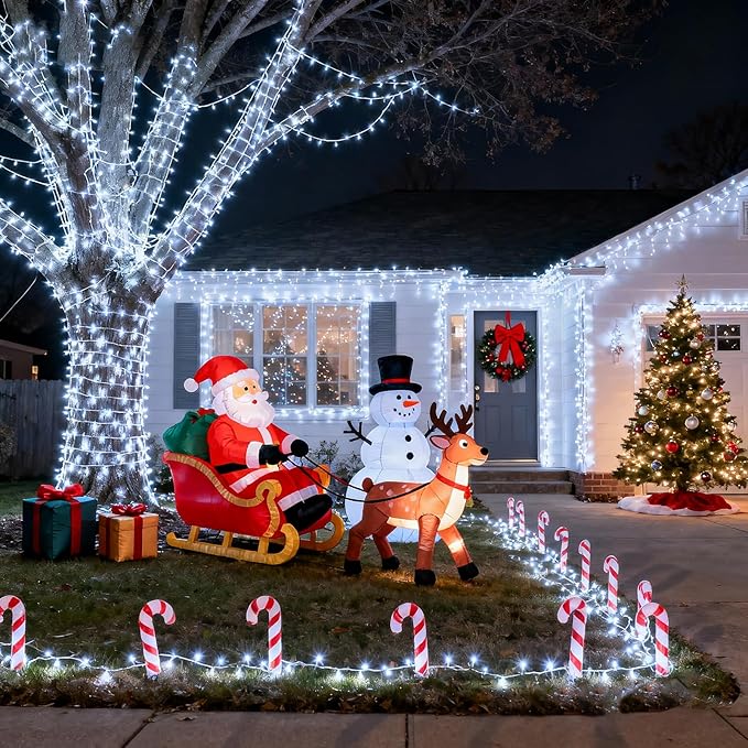 66FT 200 LED Christmas Lights Outdoor, White Christmas String Lights Indoor Waterproof with 8 Modes, Plug in Connectable Twinkle Fairy Lights Clear Wire for Indoor Bedroom Garden Xmas Holiday Decor