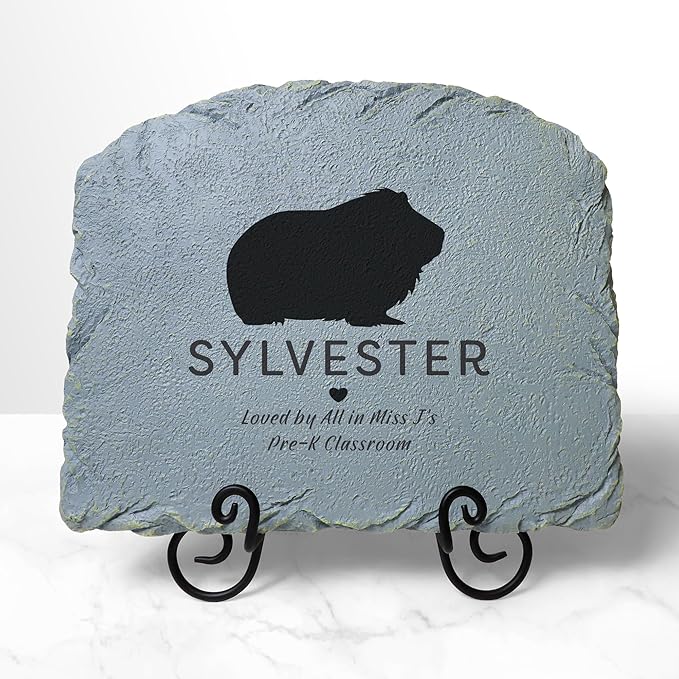 Let's Make Memories Personalized Memorial Garden Stone - Pet Silhouette - in Loving Memory - Rabbit