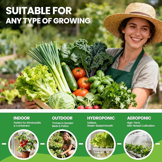 30 Heirloom Seeds Variety Pack - 18500+ Non-GMO Seeds for Planting Vegetables, Home Garden Seeds for Hydroponic, Indoor and Outdoor, Valentines Unique Gift for Mother, Women, Mom, Friend, Her
