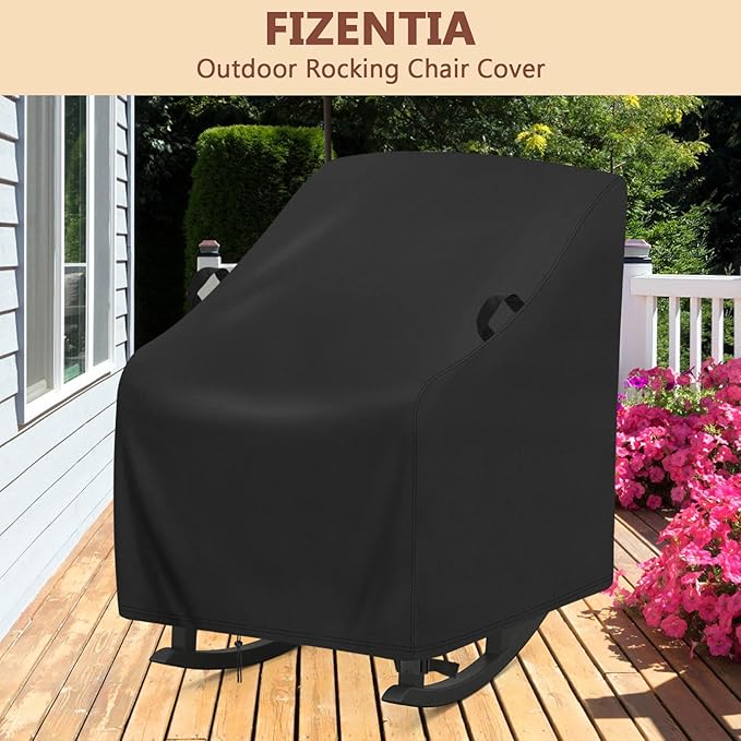Outdoor Rocking Chair Cover,Waterproof Covers for Patio Papasan Chairs,Heavy Duty-Cover for Indoor Outdoor Egg Rocking-Chair,for Comfy Recliner(1-Pc,27x34x45in)