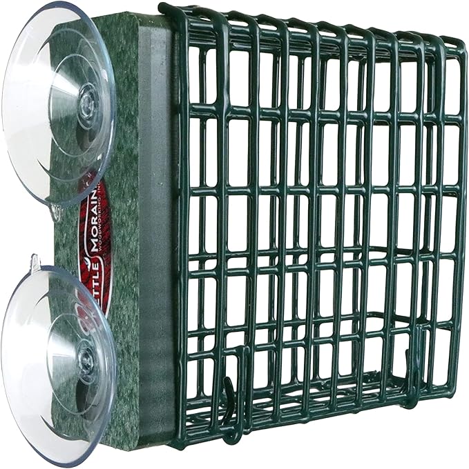 Kettle Moraine Window Mount Single Suet Cake Woodpecker Bird Feeder