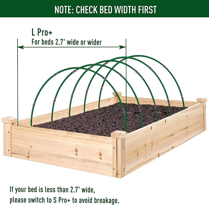 MAXPACE Greenhouse Hoops for DIY 2.7ft or Wider Grow Tunnel, Rust-Free Fiberglass Support Hoops Frame for Garden Fabric, Plant Support Garden Stakes, Gardening Supplies, 50pcs