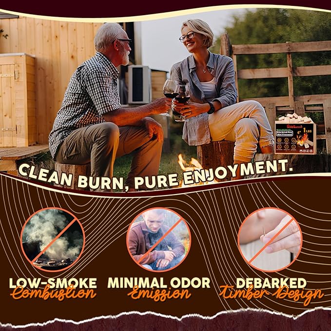 Mini Fire Stick with Fire Starters Gloves 4" Kiln Dried Pine Fire Pit Accessories Firewood Compatible with Wood Stoves, Tabletop Fire Pits, BBQ Grills & Pizza Ovens, 1 lb Box