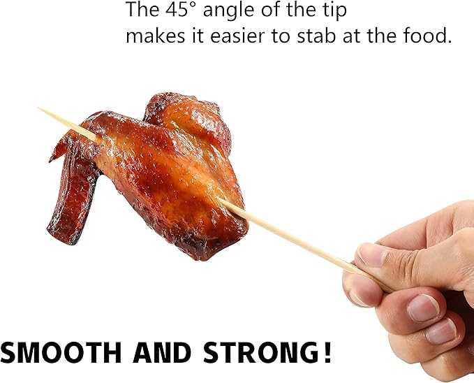 1000 PCS Bamboo Skewers, 6 Inch Wooden Skewer for Appetizers, Fruit, Kebabs, Grilling Barbecue, Mini Burger, Sausage, Cocktail Picks for Drinks, Long Toothpicks, Food Sticks Natural, Kitchen Gadget